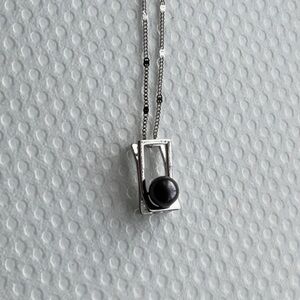 NWOT 7-8mm AA Quality Freshwater Cultured Pearl Pendant in Athena Black